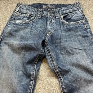 Silver Jeans Co Zac Mens W32 L32 Bootcut Blue Denim Jeans Western